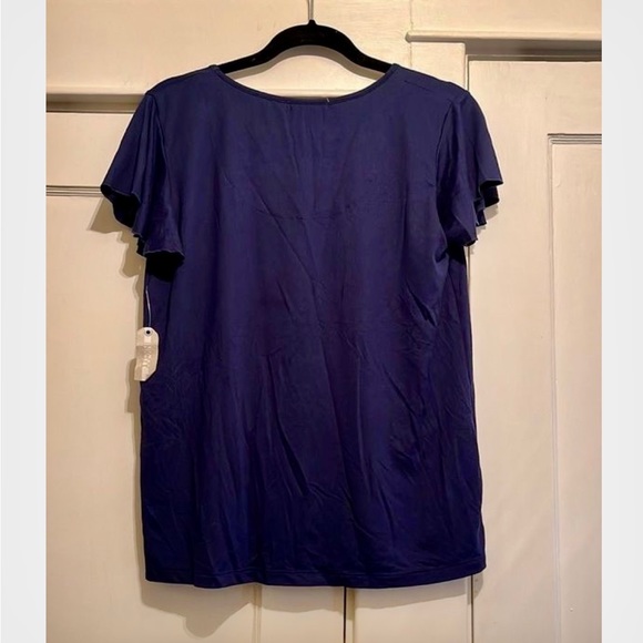 NWT! Sz L Ink & Ivy Super Soft Navy Blue Tee Knit Top - Picture 4 of 6